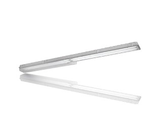 General area light distribution cold storage lensed fluorescent Vaportight available with 1 lamp T5 or T8.
